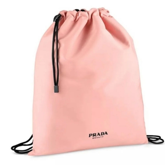 Reversible Prada Beauty Drawstring Bag - Pink - Picture 1 of 13